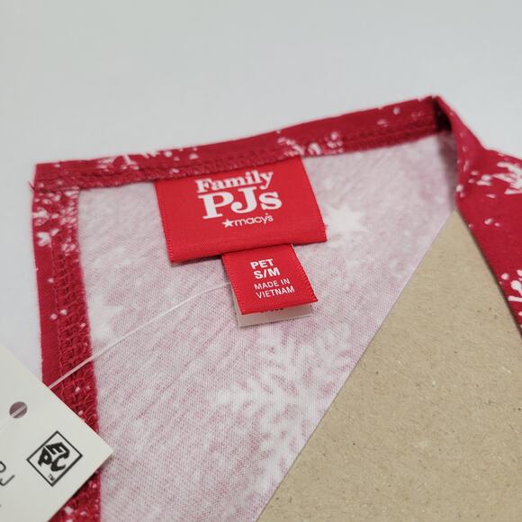 Family PJs Merry Snowflake Holiday Dog Bandana NWT Size Pet S/M - Picture 6 of 7